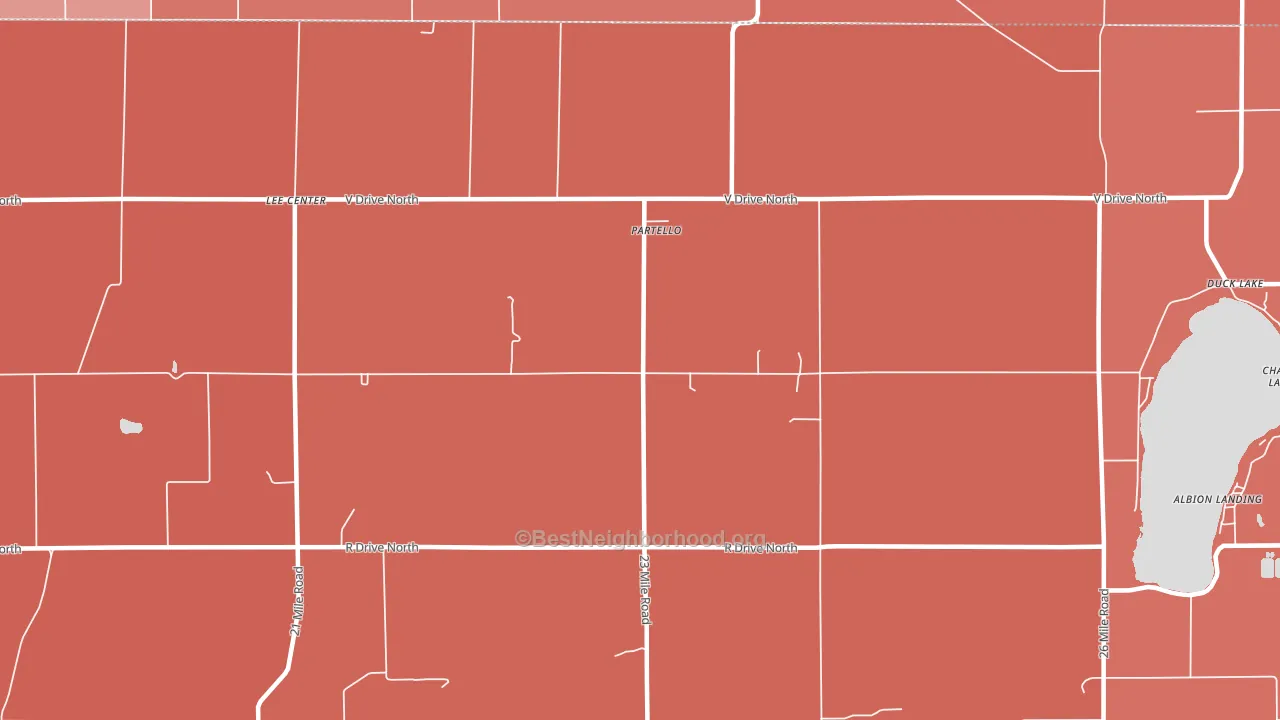 Partello, MI block-group political-lean map