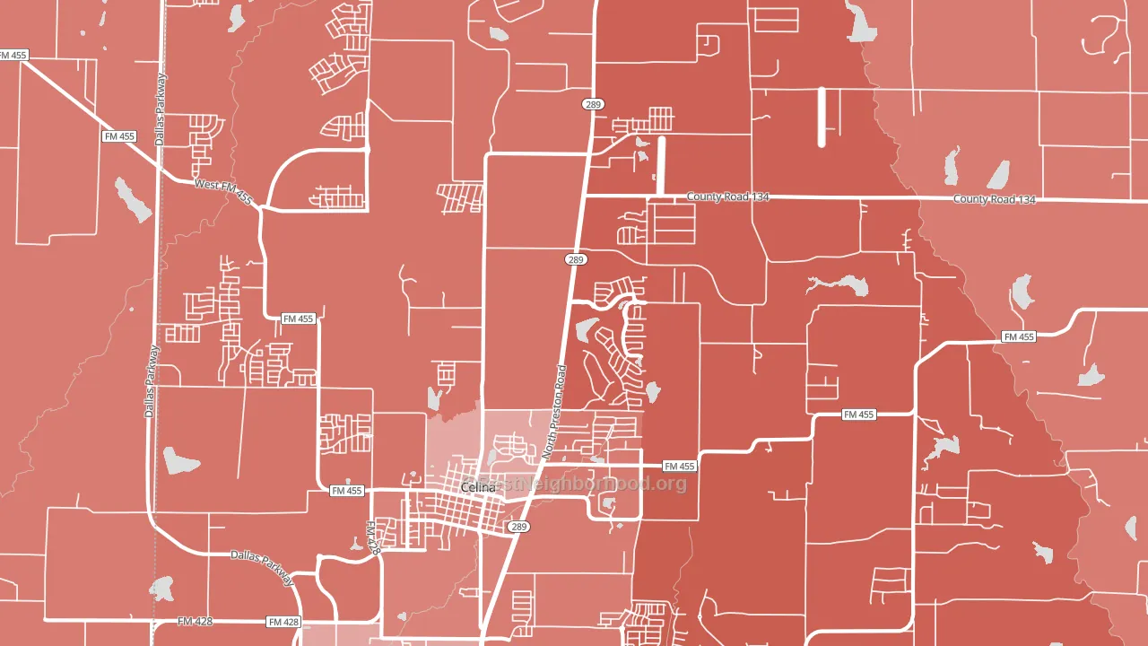 Parvin, TX block-group political-lean map