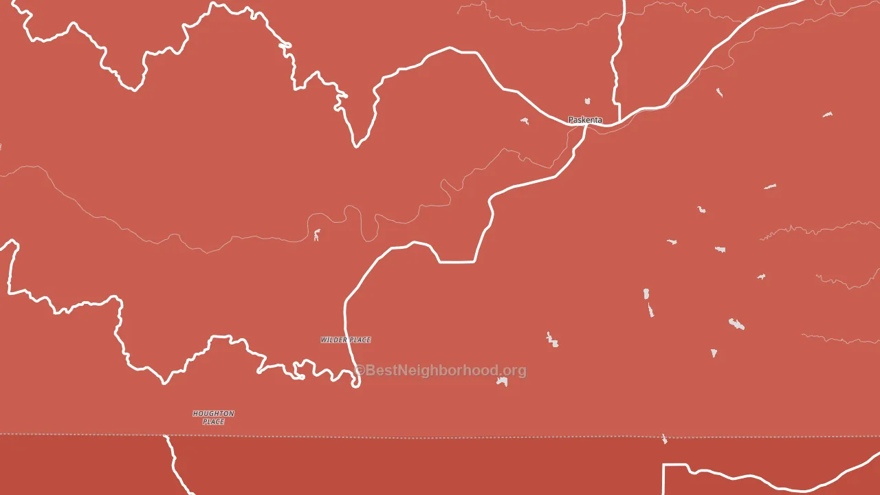 Paskenta, CA block-group political-lean map