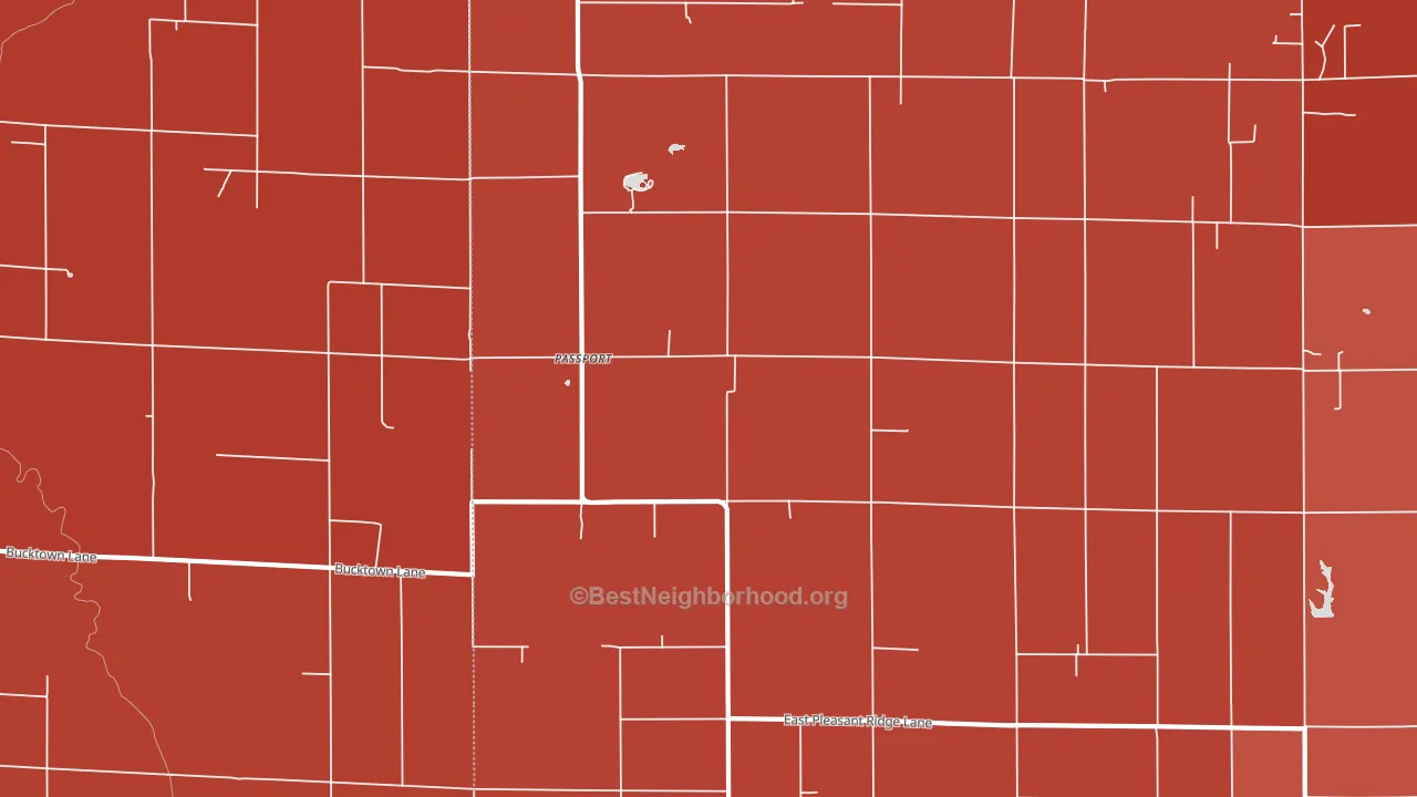 Passport, IL block-group political-lean map