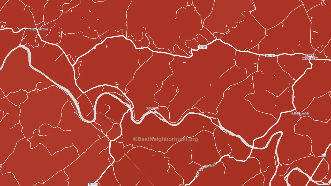 Pate Hill, TN block-group political-lean map