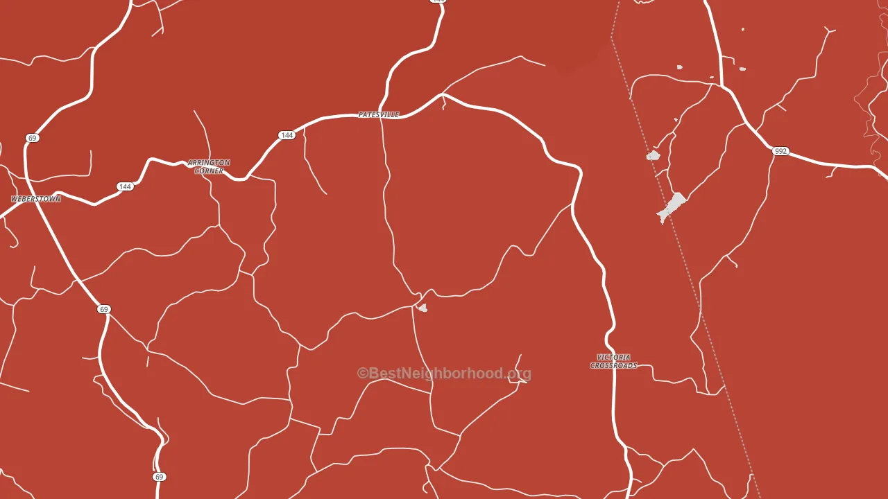 Patesville, KY block-group political-lean map