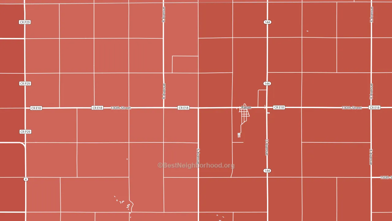 Paton, IA block-group political-lean map