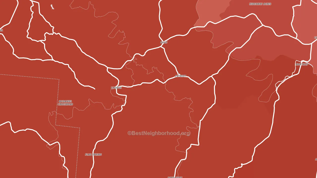 Patriot, OH block-group political-lean map