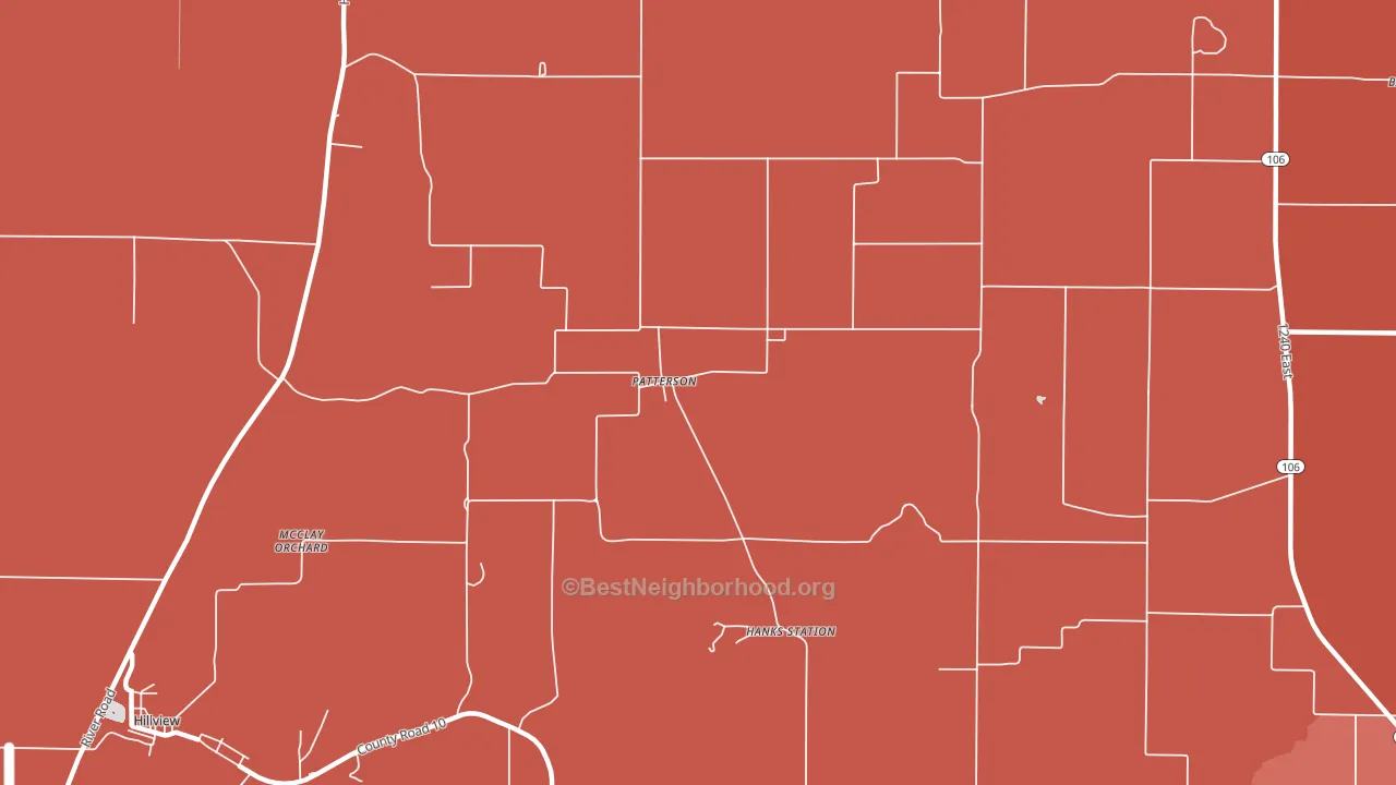 Patterson, IL block-group political-lean map