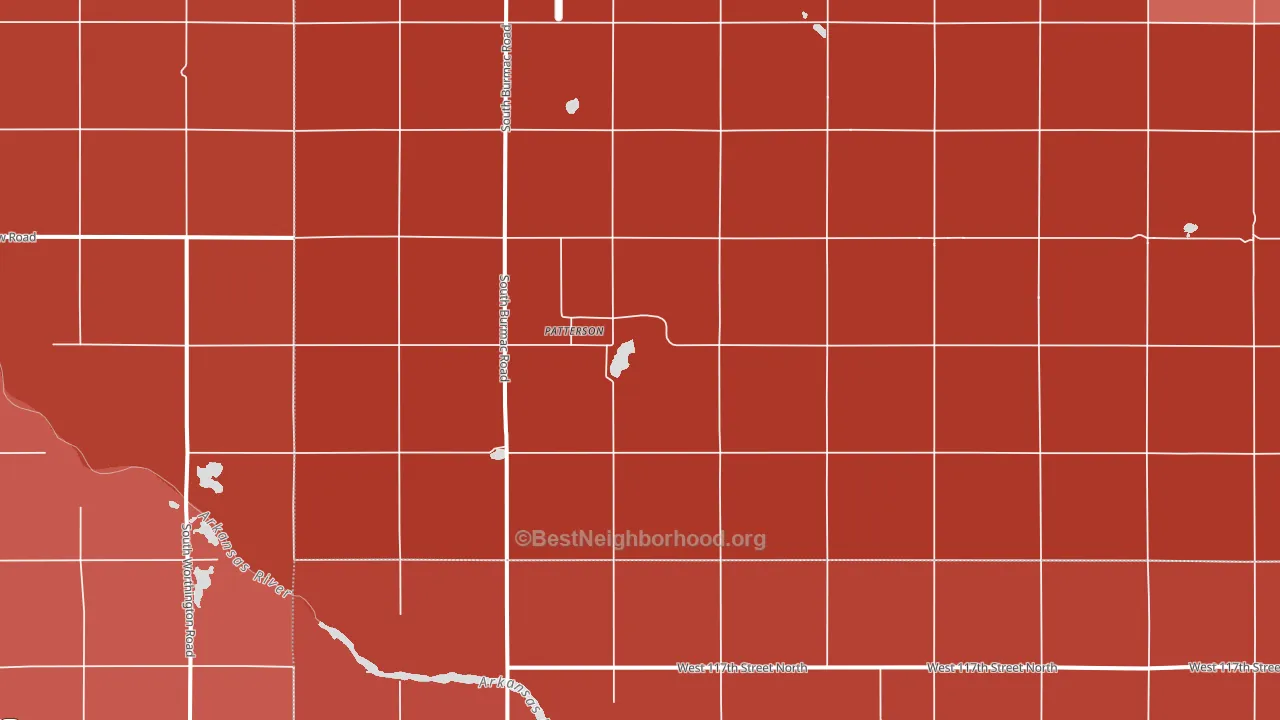 Patterson, KS block-group political-lean map