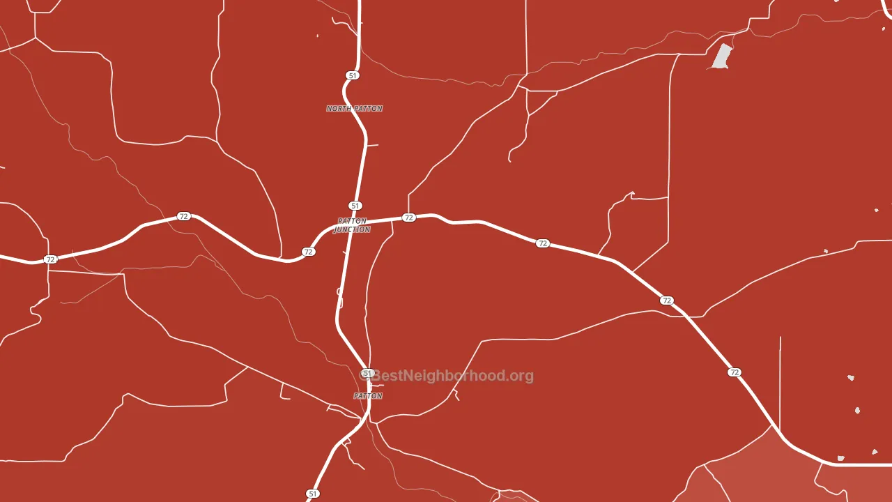 Patton Junction, MO block-group political-lean map