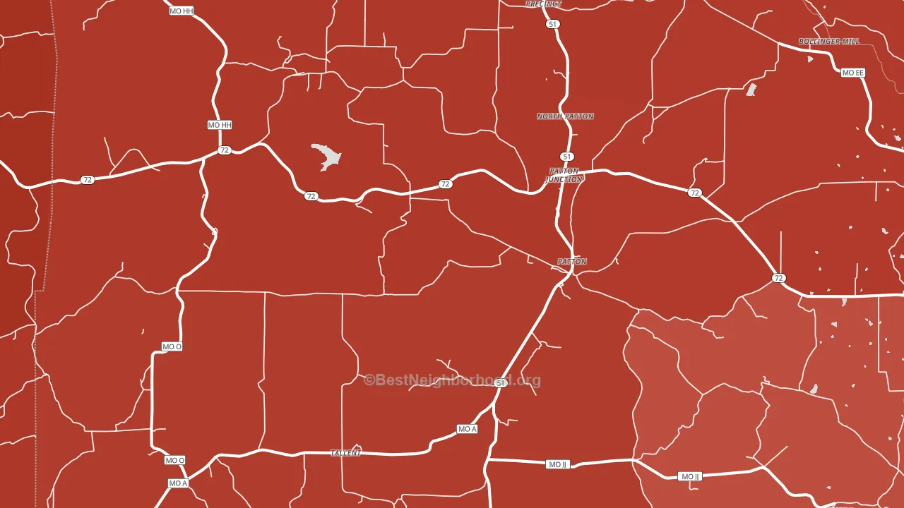 Patton, MO block-group political-lean map