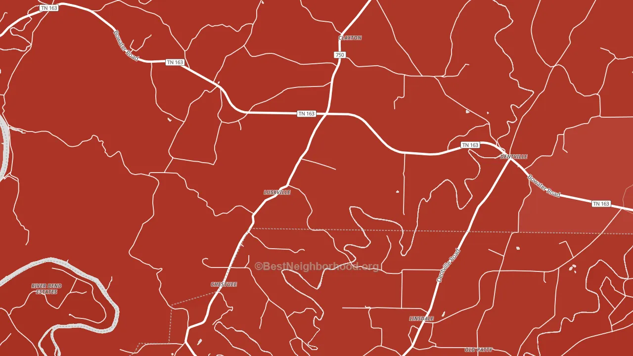 Patty, TN block-group political-lean map