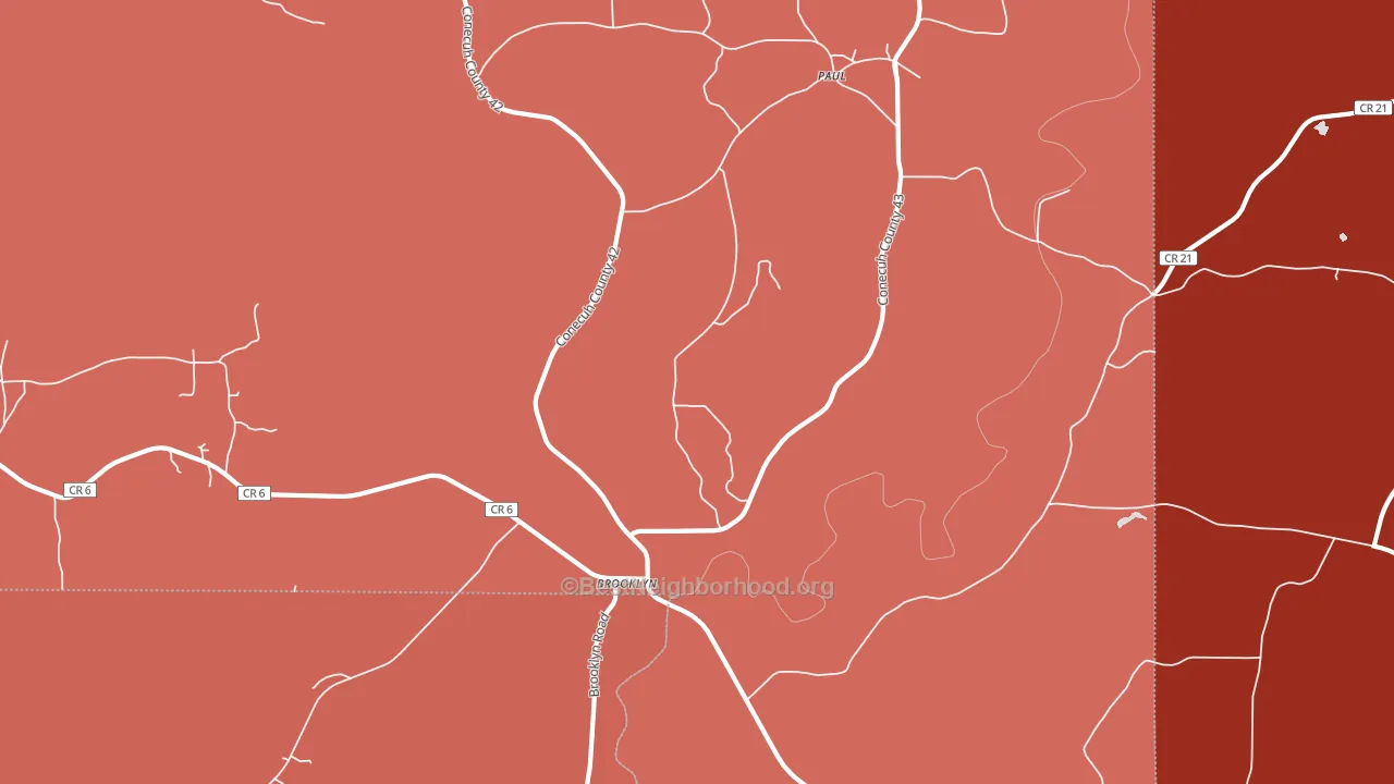 Paul, AL block-group political-lean map