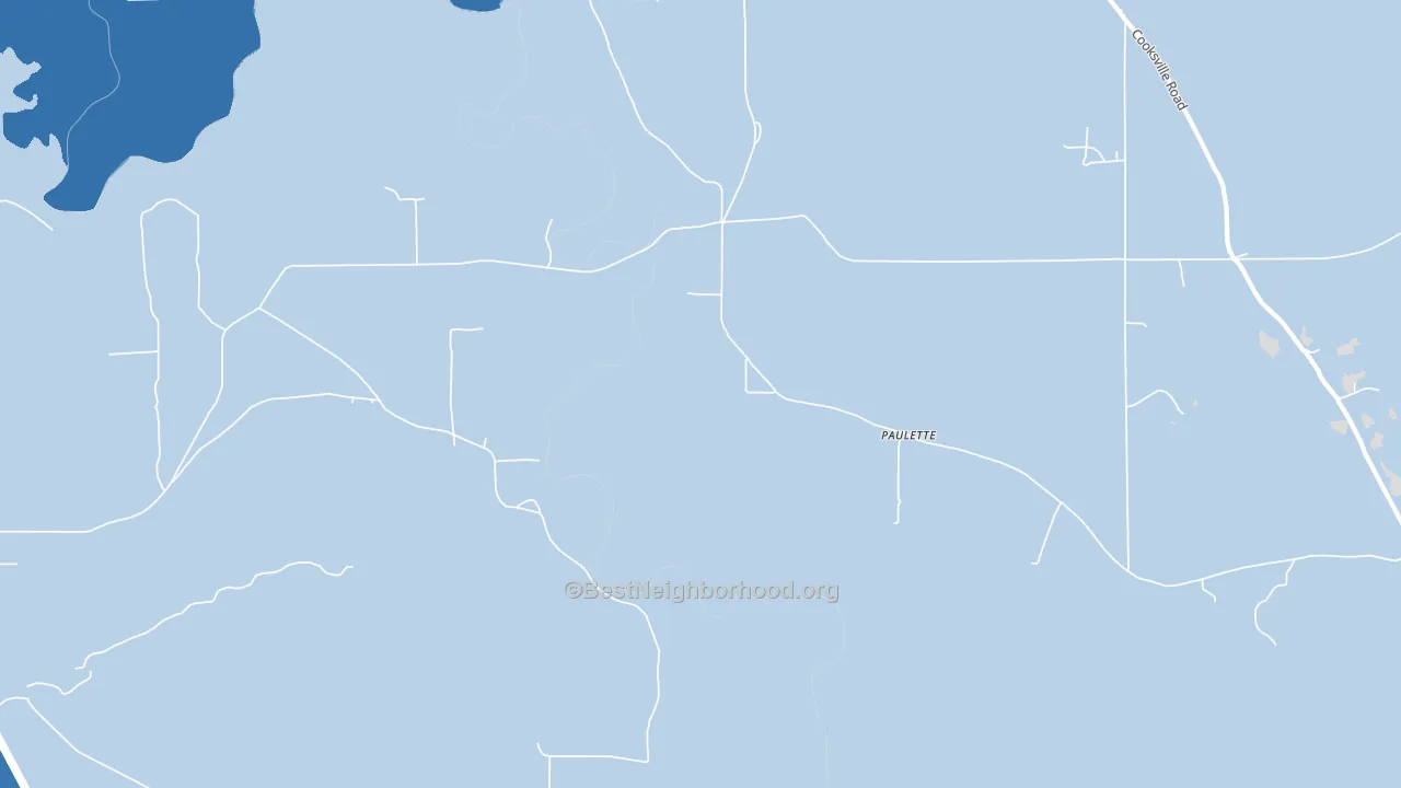 Paulette, MS block-group political-lean map