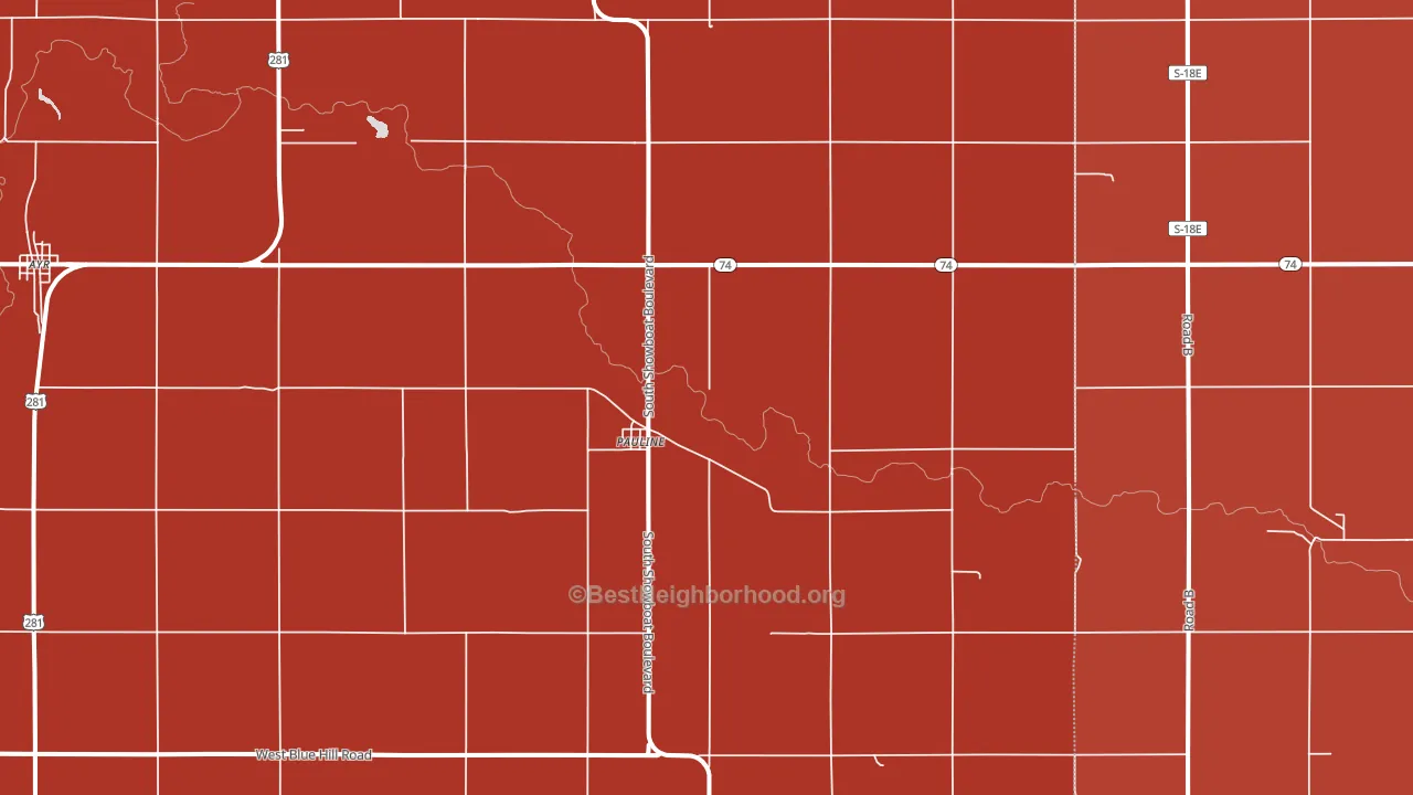 Pauline, NE block-group political-lean map