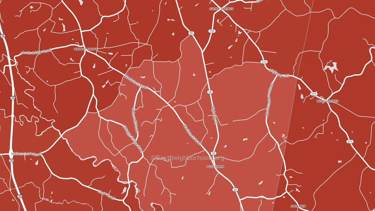 Pauline, SC block-group political-lean map