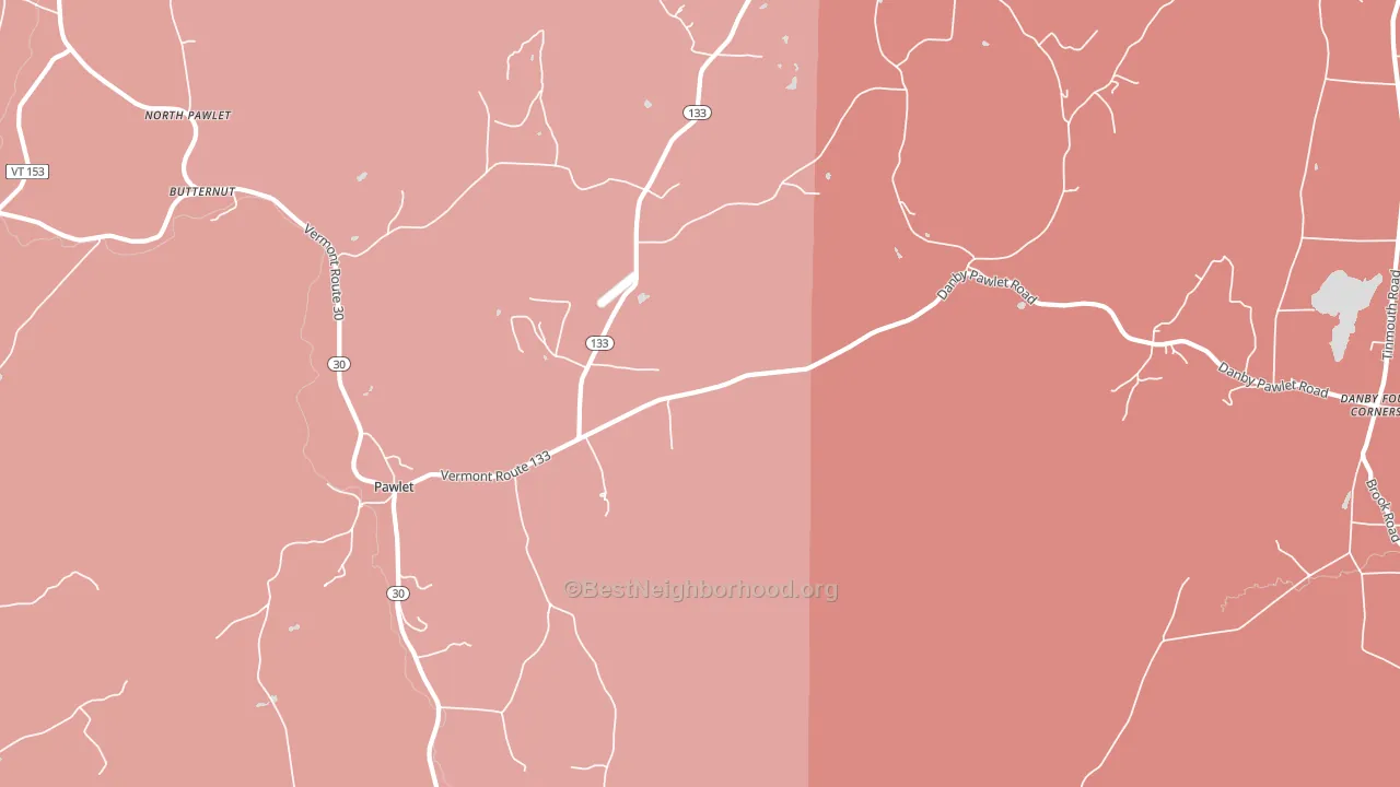 Pawlet, VT block-group political-lean map