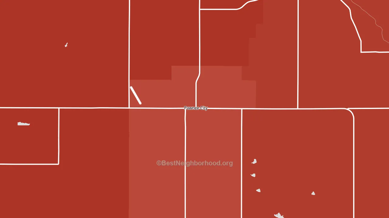 Pawnee City, NE block-group political-lean map