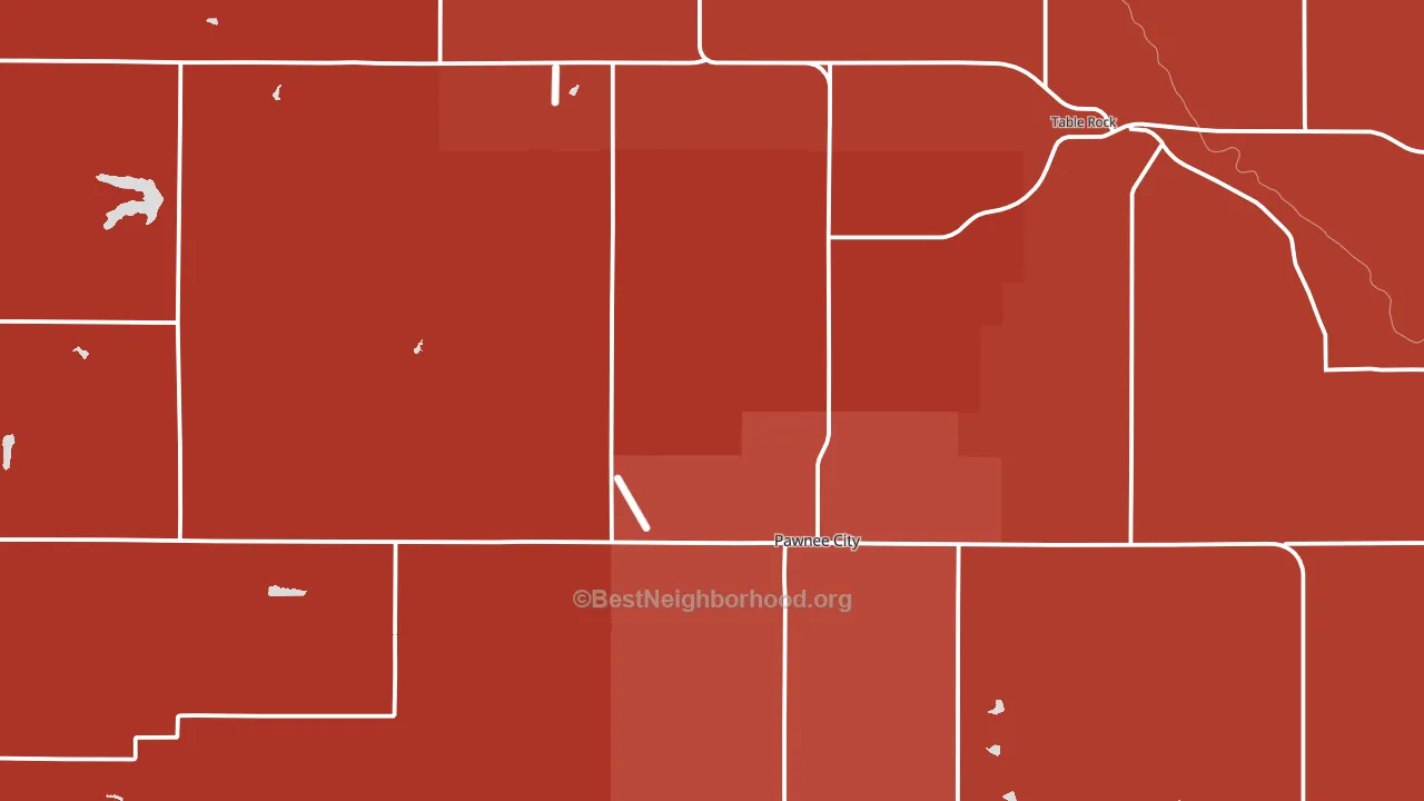 Pawnee County, NE block-group political-lean map