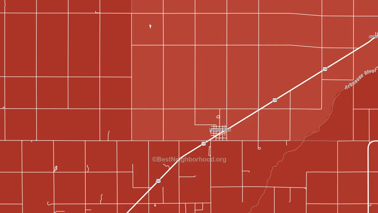 Pawnee Rock, KS block-group political-lean map