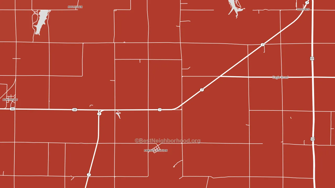 Pawnee Station, KS block-group political-lean map