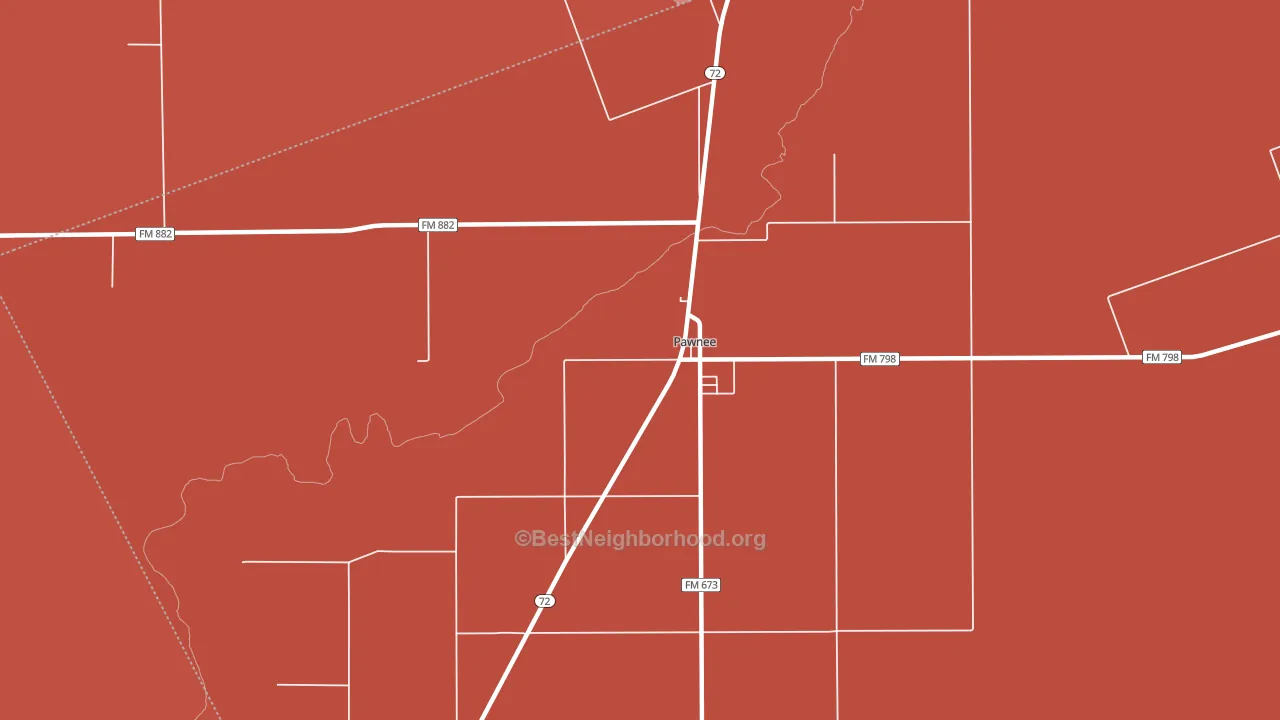 Pawnee, TX block-group political-lean map