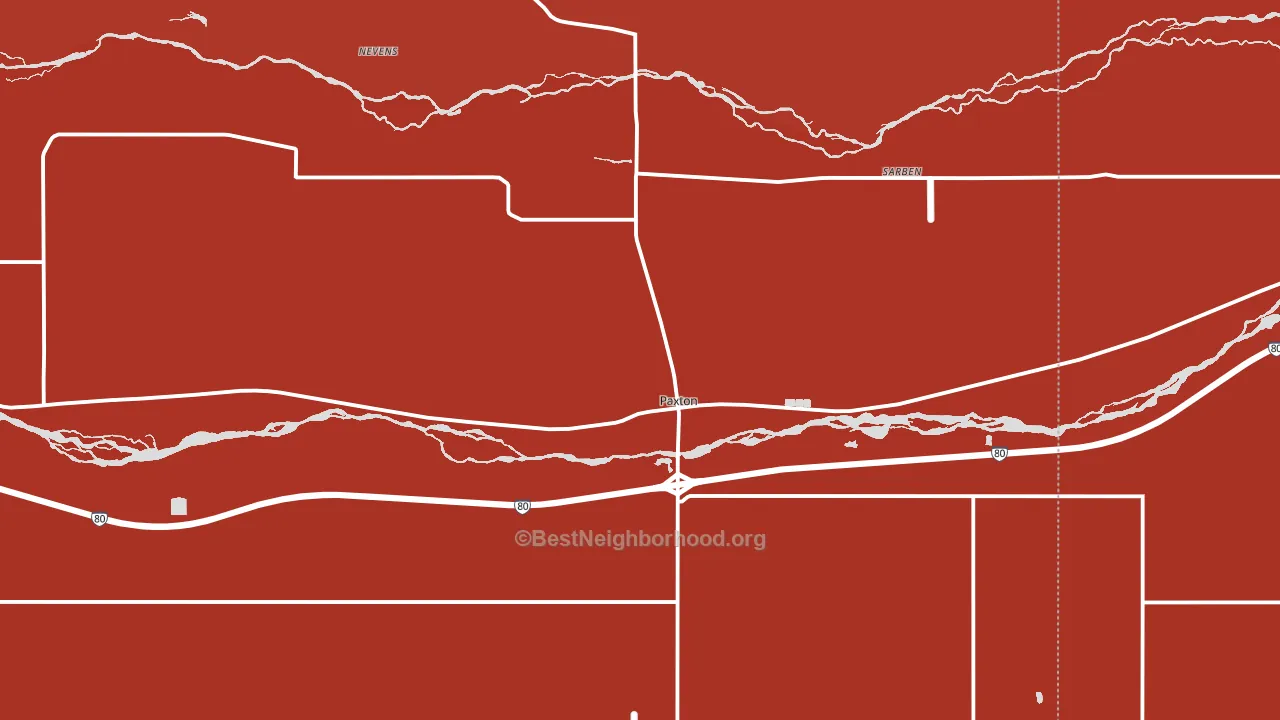 Paxton, NE block-group political-lean map