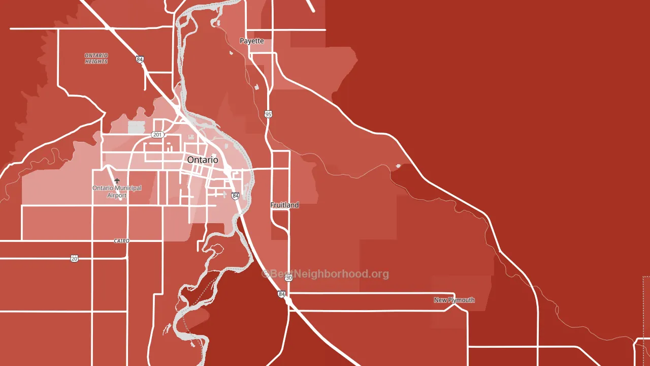 Payette County, ID block-group political-lean map