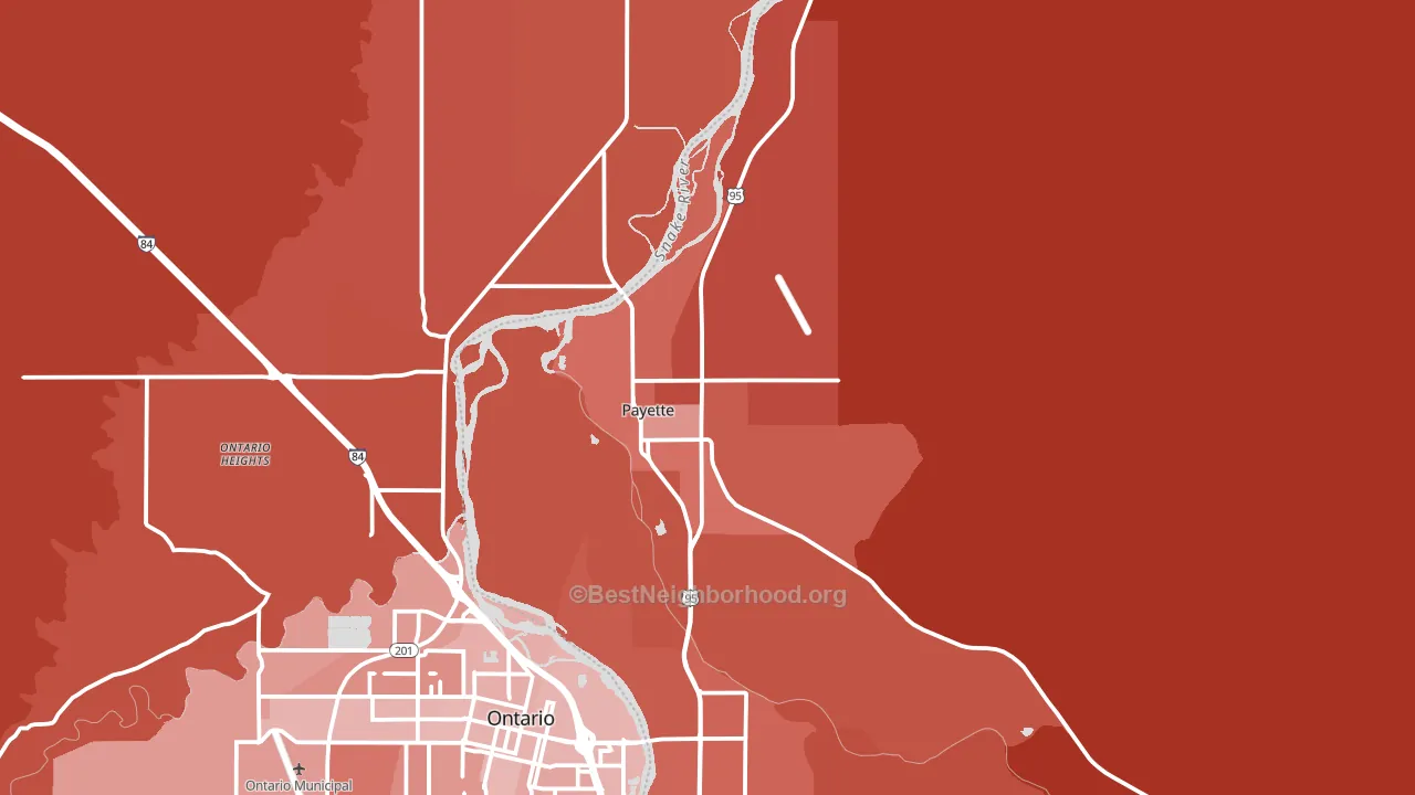 Payette, ID block-group political-lean map