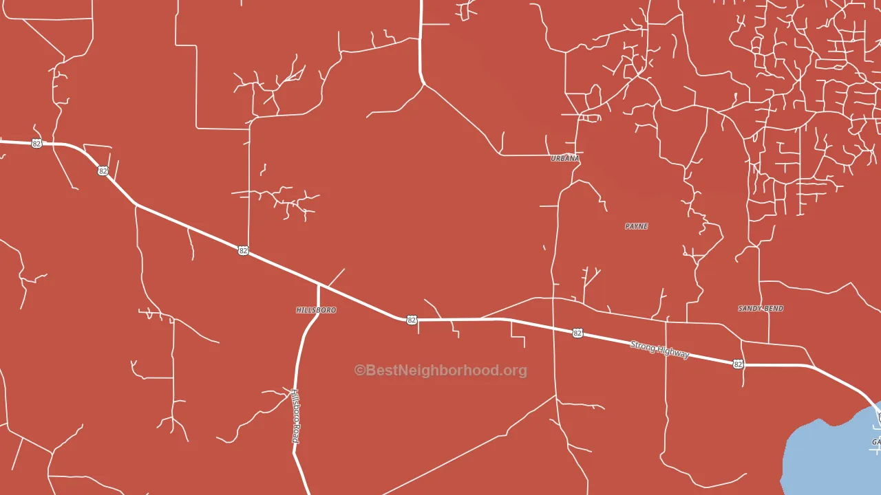 Payne, AR block-group political-lean map