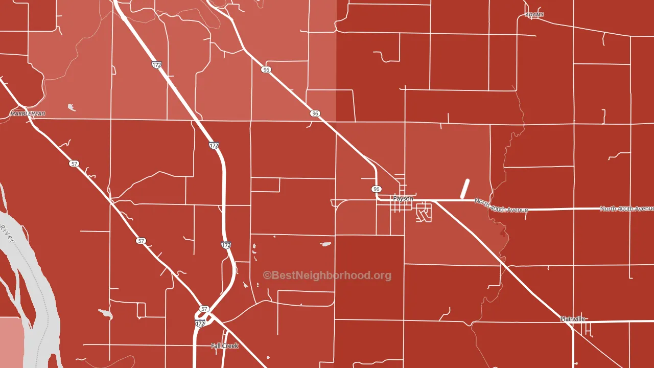 Payson, IL block-group political-lean map