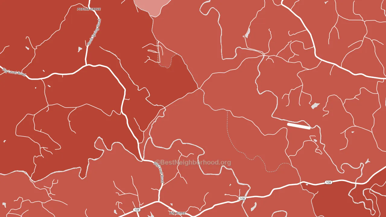 Pea Ridge, NC block-group political-lean map