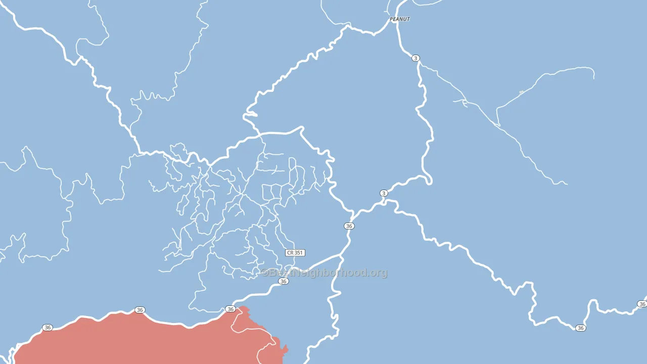 Peanut, CA block-group political-lean map
