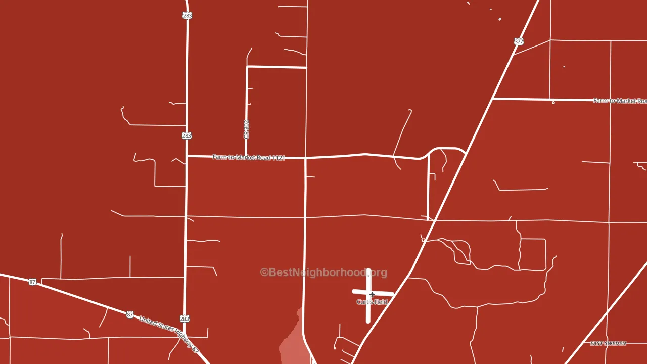 Pear Valley, TX block-group political-lean map