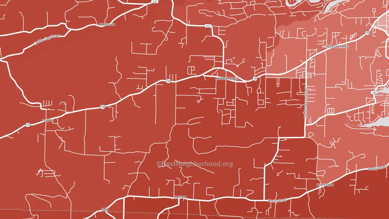Pearcy, AR block-group political-lean map