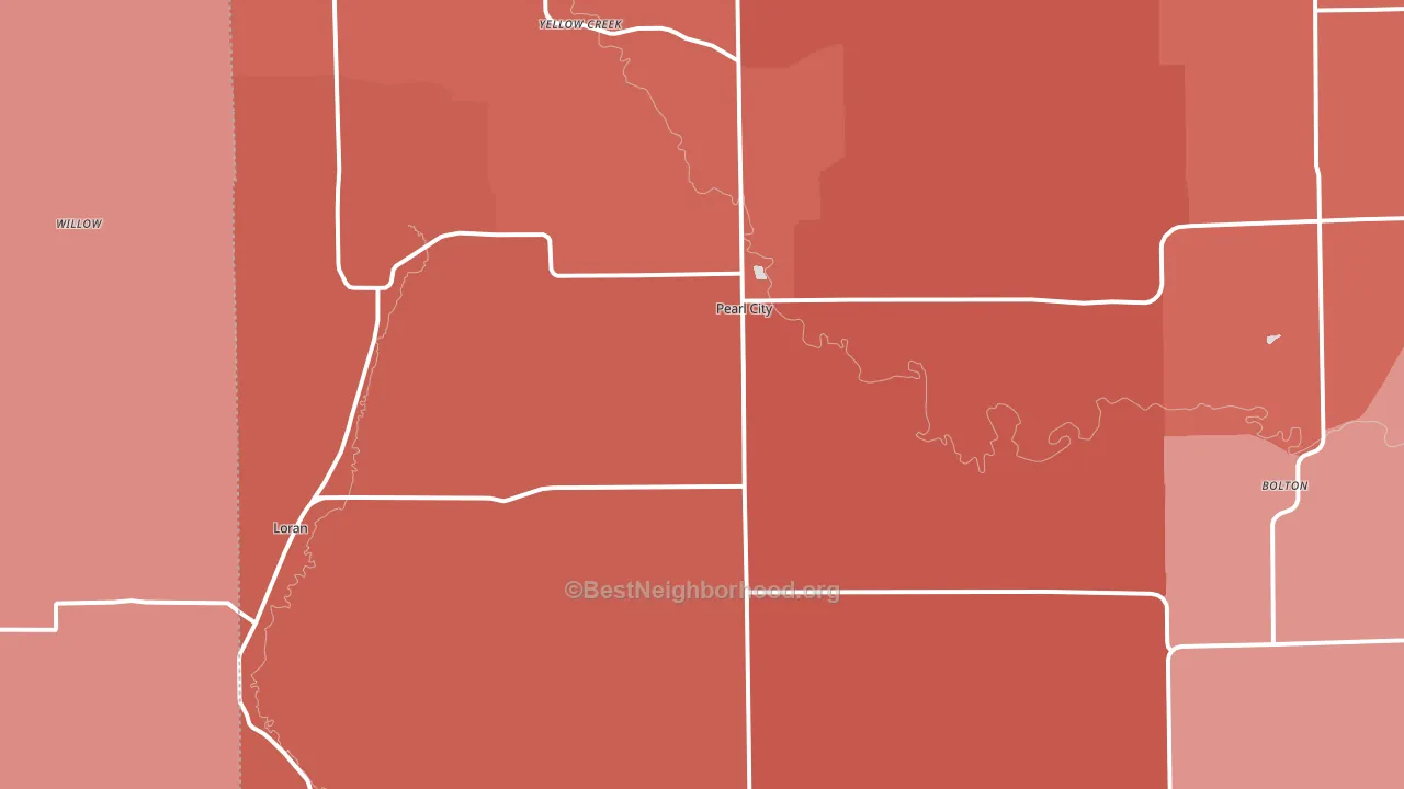 Pearl City, IL block-group political-lean map