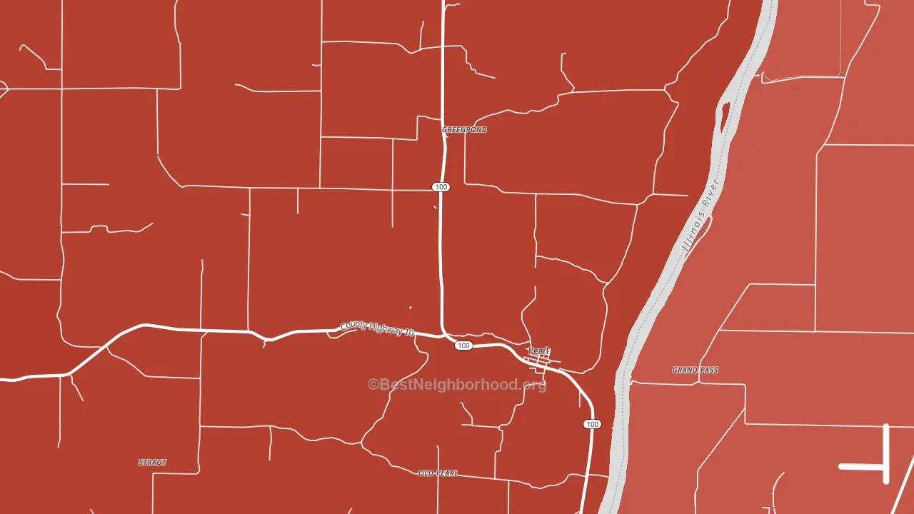 Pearl, IL block-group political-lean map