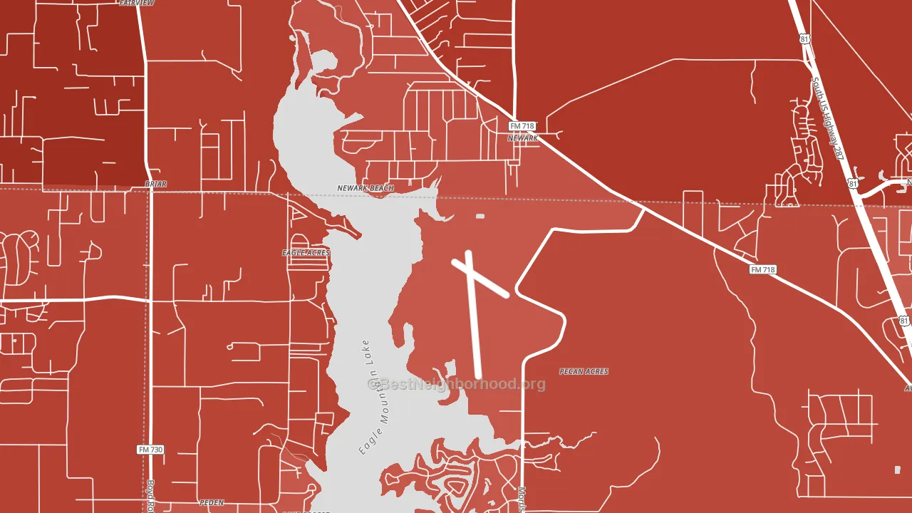 Pecan Acres, TX block-group political-lean map