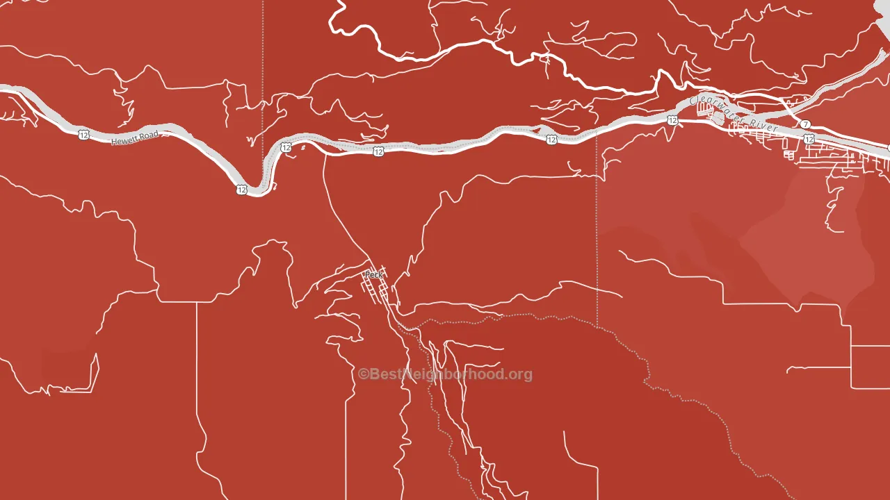 Peck, ID block-group political-lean map