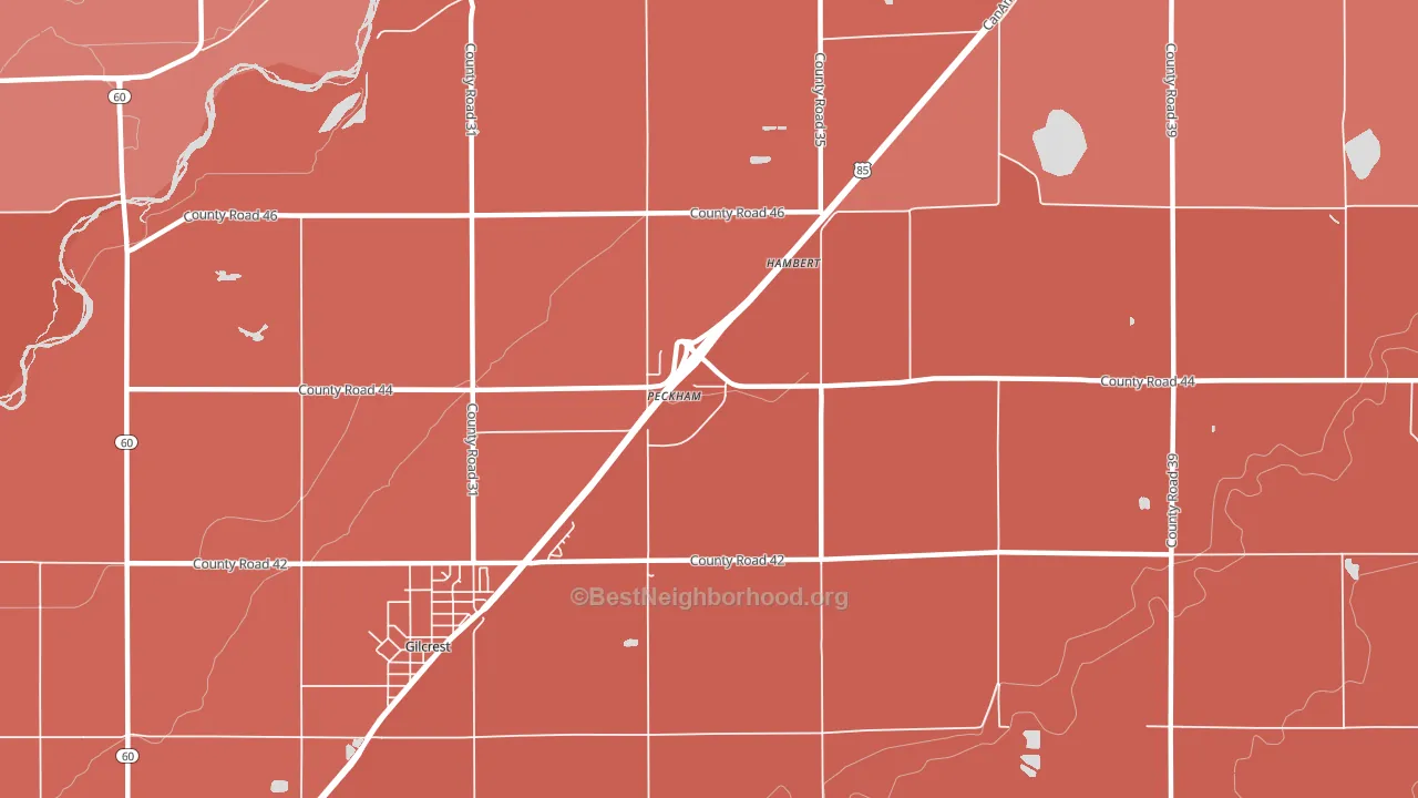 Peckham, CO block-group political-lean map