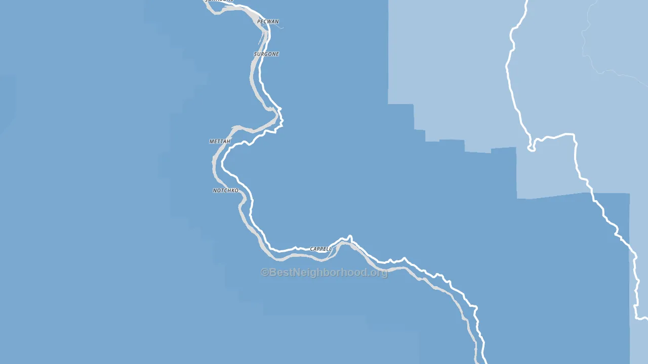 Pecwan, CA block-group political-lean map