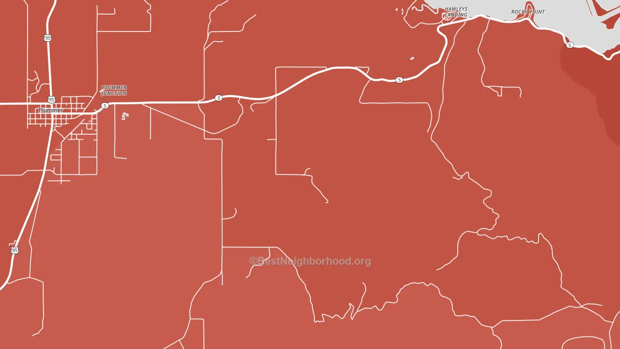 Pedee, ID block-group political-lean map