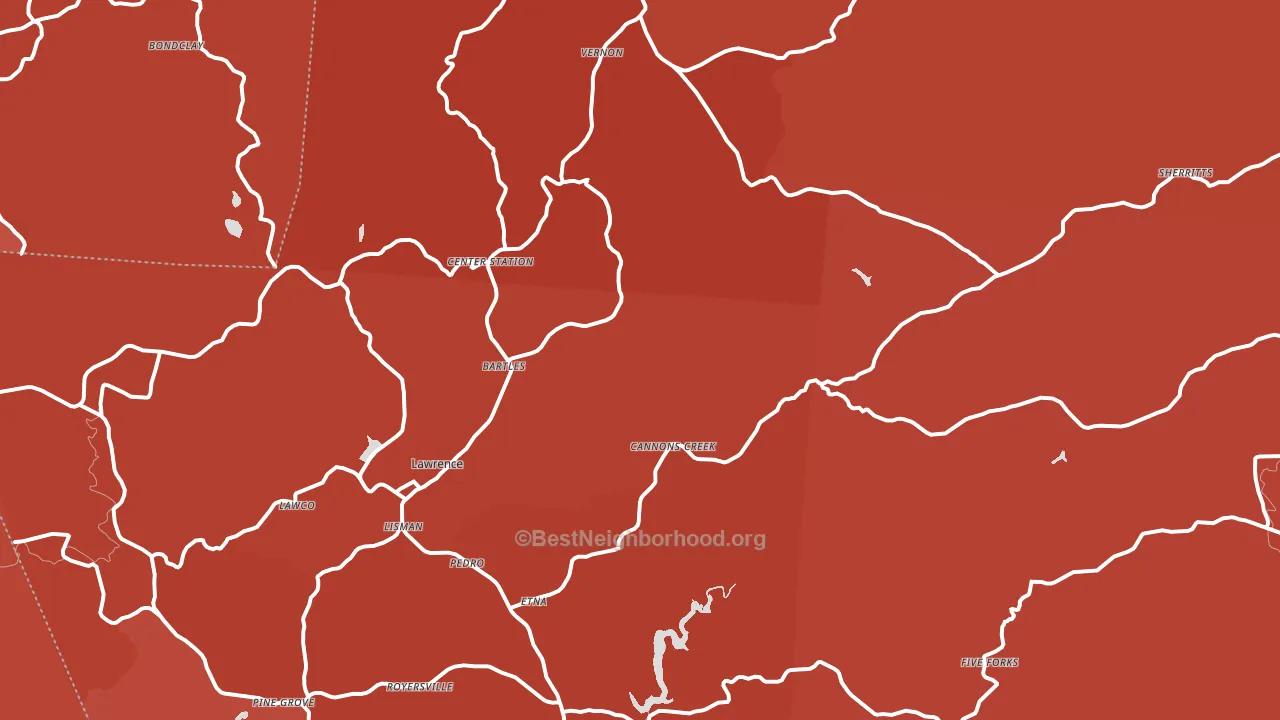 Pedro, OH block-group political-lean map