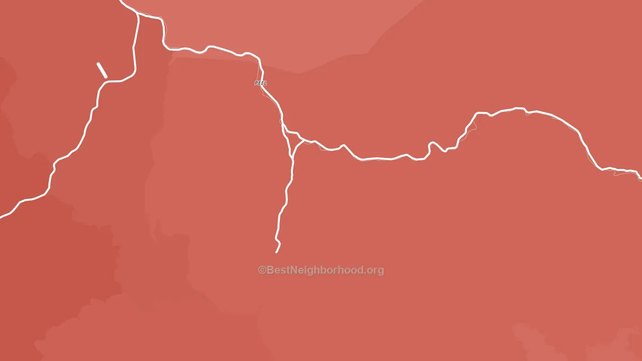 Peel, OR block-group political-lean map