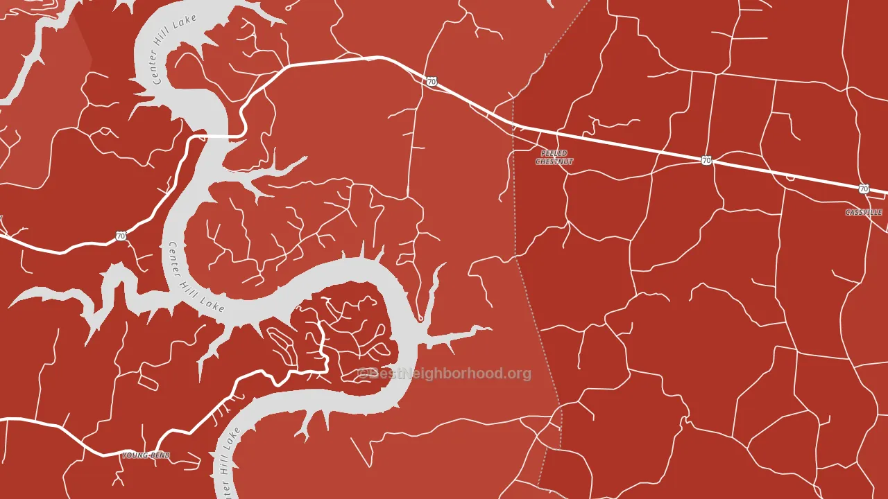 Peeled Chestnut, TN block-group political-lean map