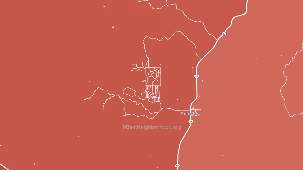 Peeples Valley, AZ block-group political-lean map