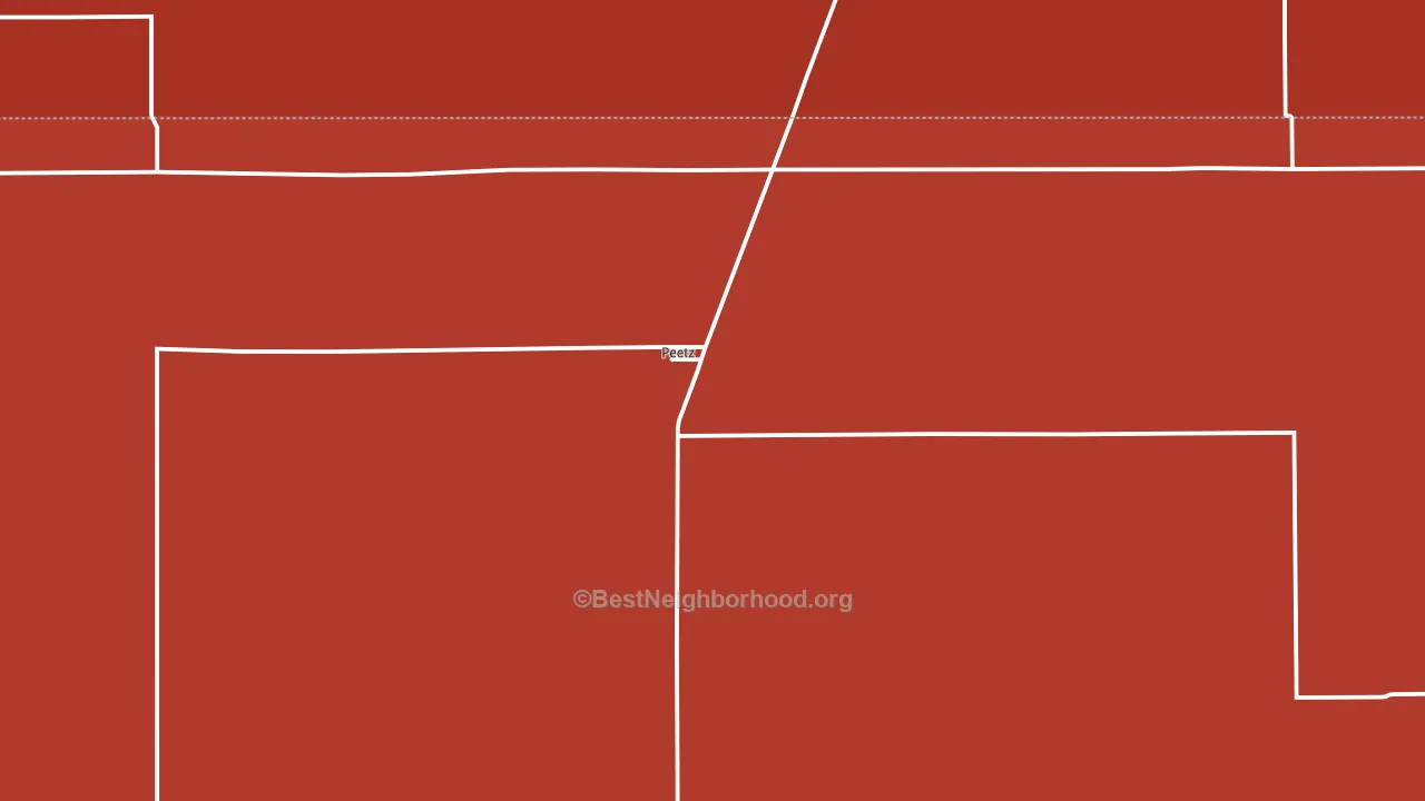 Peetz, CO block-group political-lean map