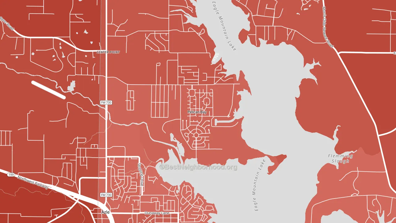 Pelican Bay, TX block-group political-lean map