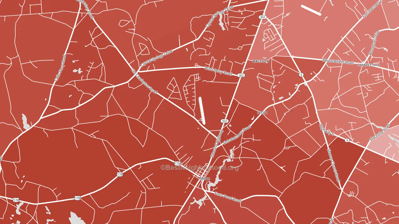 Pelion, SC block-group political-lean map