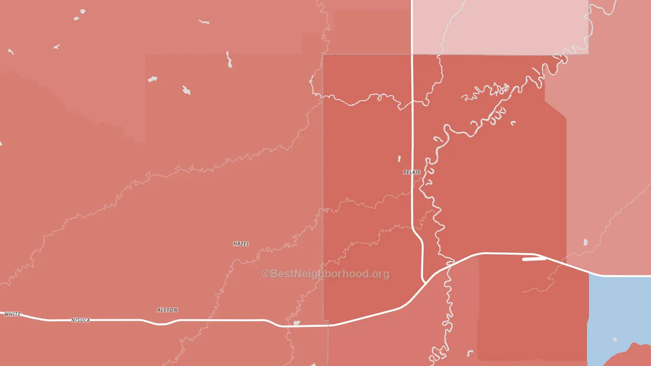 Pelkie, MI block-group political-lean map