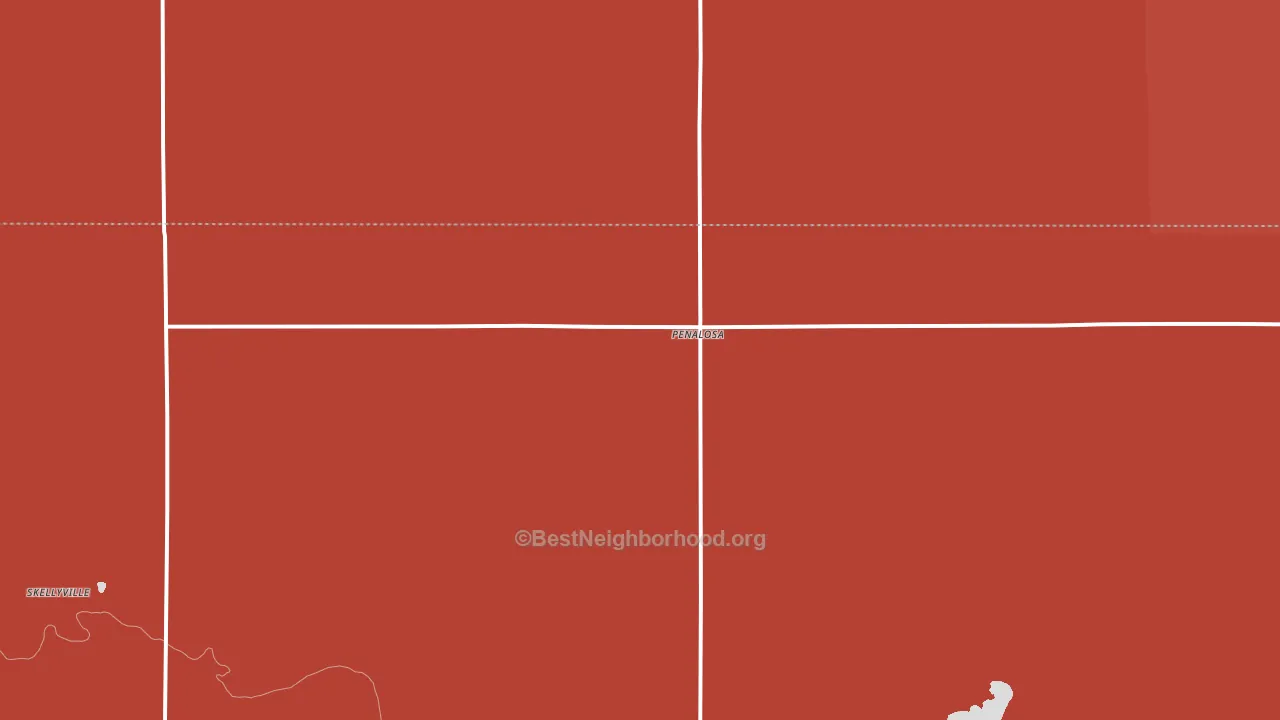 Penalosa, KS block-group political-lean map