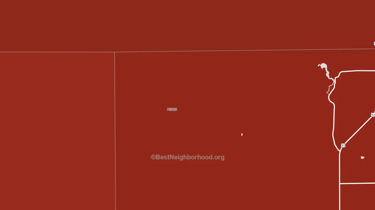 Pence, KS block-group political-lean map