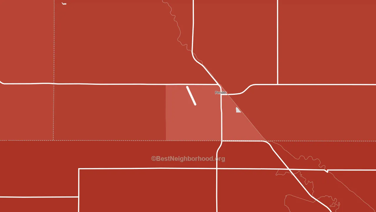 Pender, NE block-group political-lean map